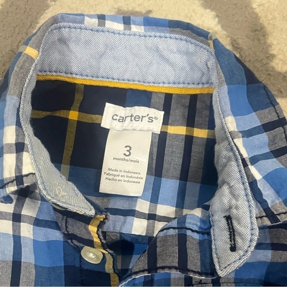Set of Infant Boy Plaid Shirts 3 months - Picture 5 of 6
